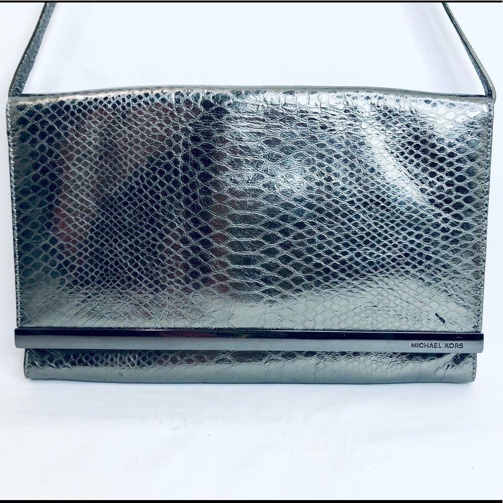 Michael Kors Tilda Python-Embossed Clutch Bag - image 3